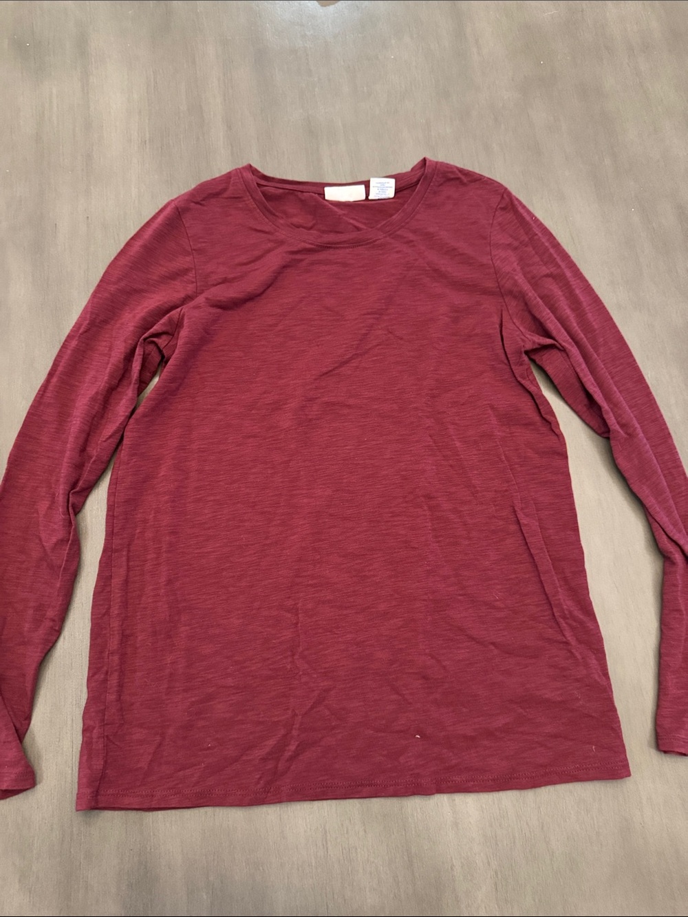 Sigrid Olsen Long Sleeve Crewneck Top - Wine